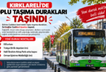 EDİRNE CADDESİ’NDEKİ TOPLU TAŞIMA DURAKLARI TAŞINDI