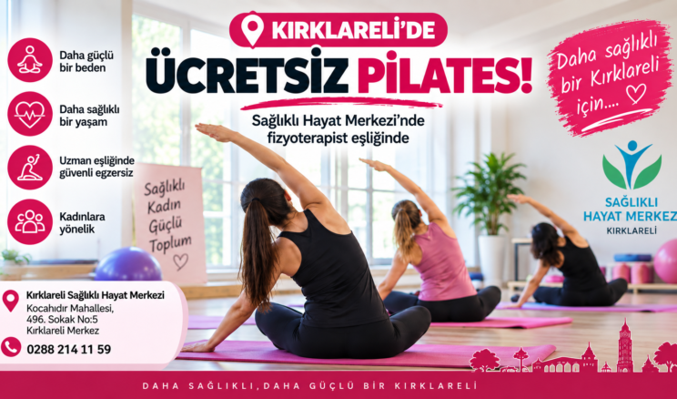 Kırklareli’de Kadınlara Ücretsiz Pilates Eğitimi: Sağlıklı Yaşama Hareket Katıyor