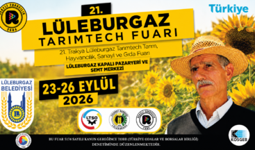 Lüleburgaz’da 23-26 Eylül TARIMTECH Fuarı