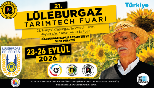 Lüleburgaz’da 23-26 Eylül TARIMTECH Fuarı