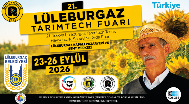 Lüleburgaz’da 23-26 Eylül TARIMTECH Fuarı